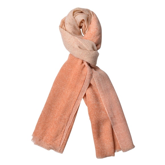 Peach 100% Acrylic Shadow Art Scarf (76x36 in) - Picture 2 of 5